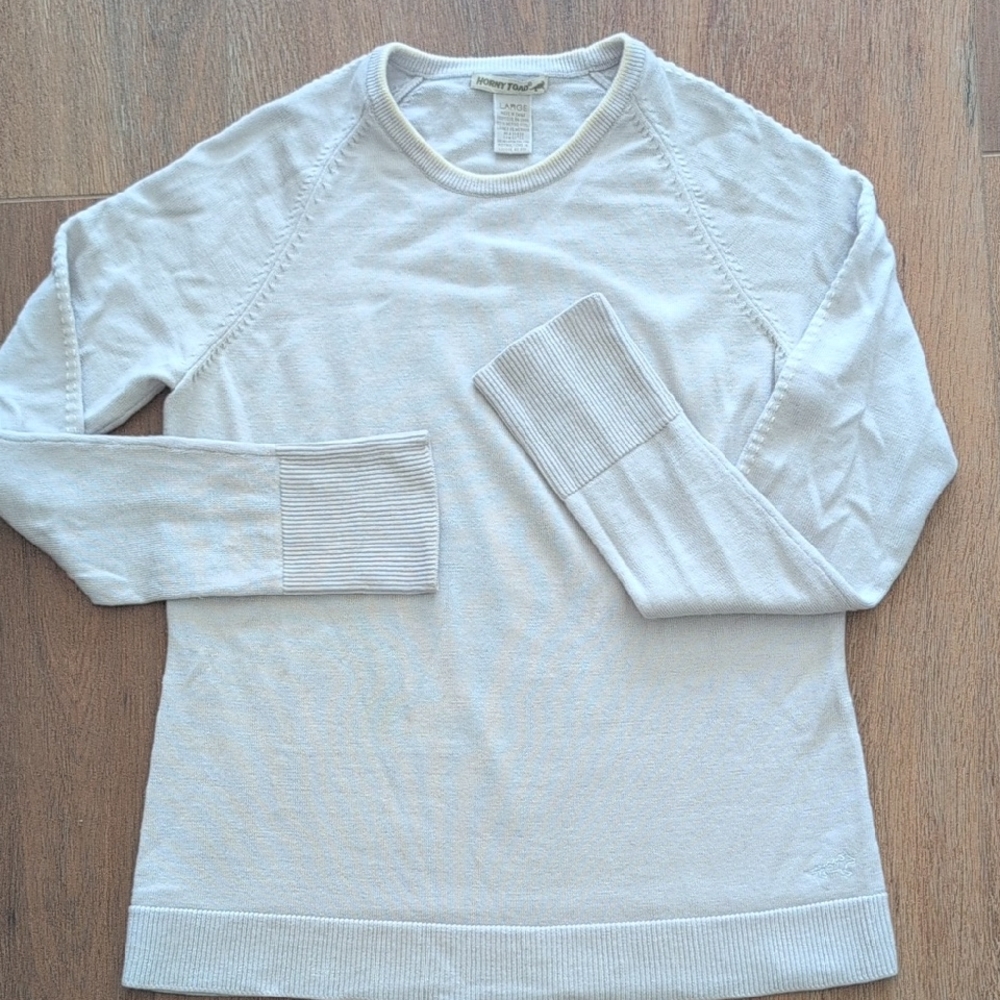 Horny Toad 100% Merino Wool Soft Blue Sweater